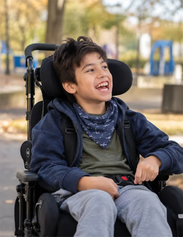 Cerebral palsy affecting posture, breathing, voice and movement